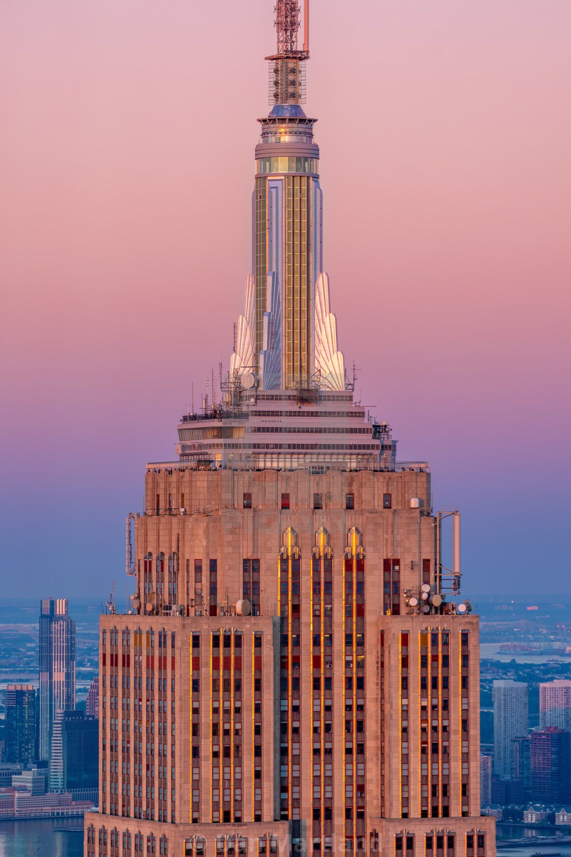 "Pastel Skies Empire State Building" stock image