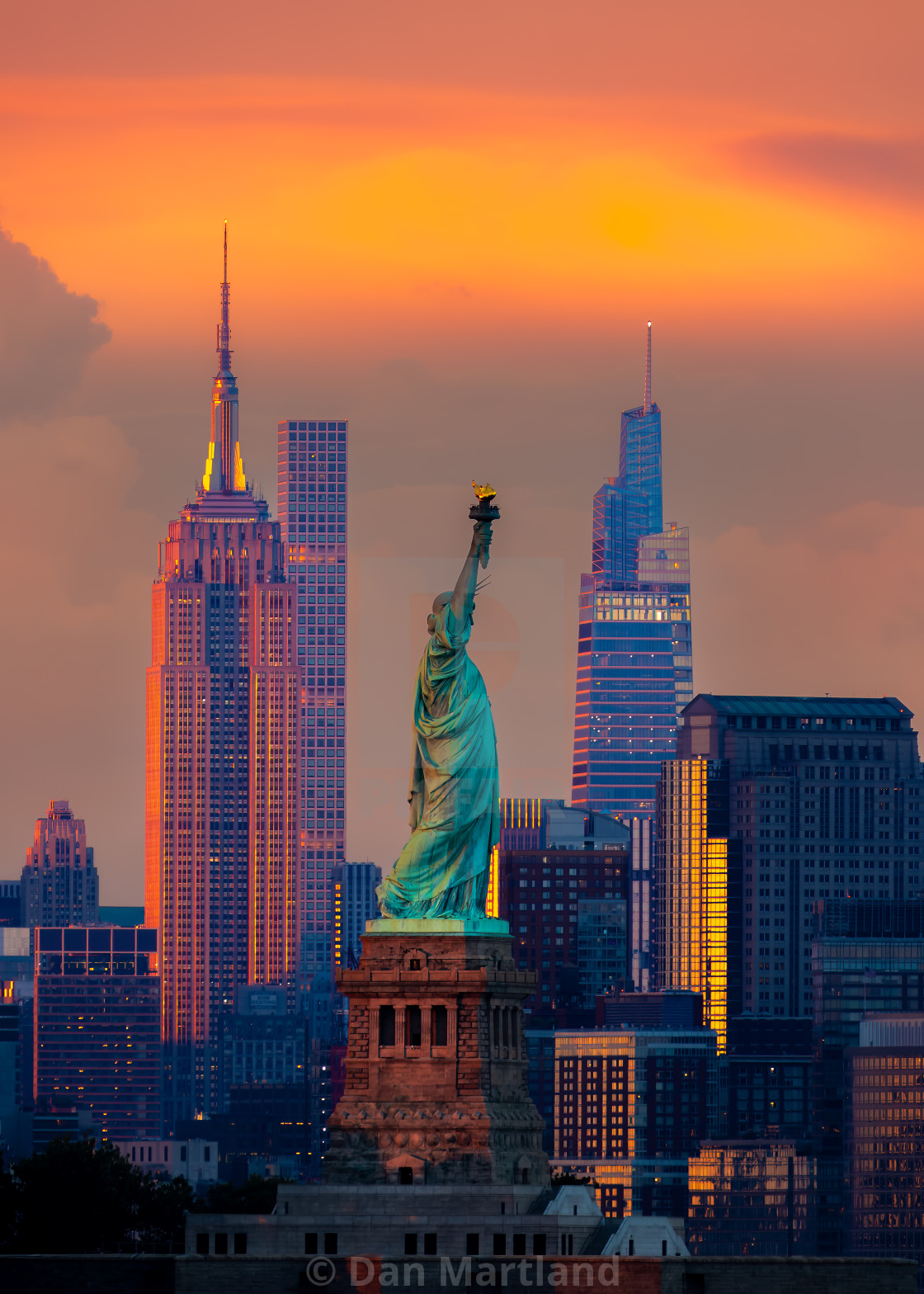 "Golden Light NYC" stock image