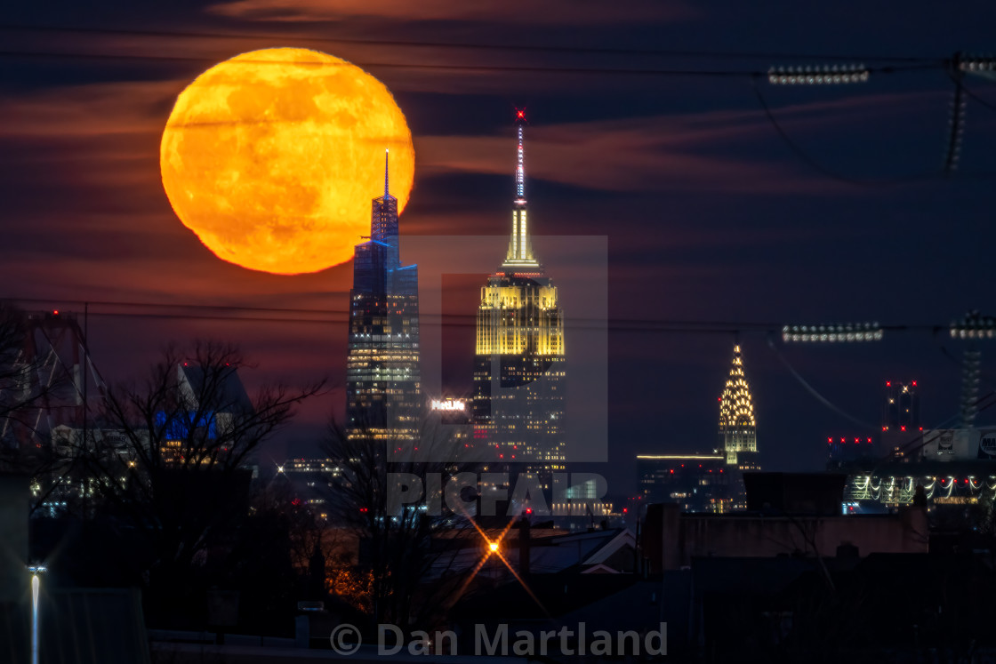 "Huge Moon" stock image