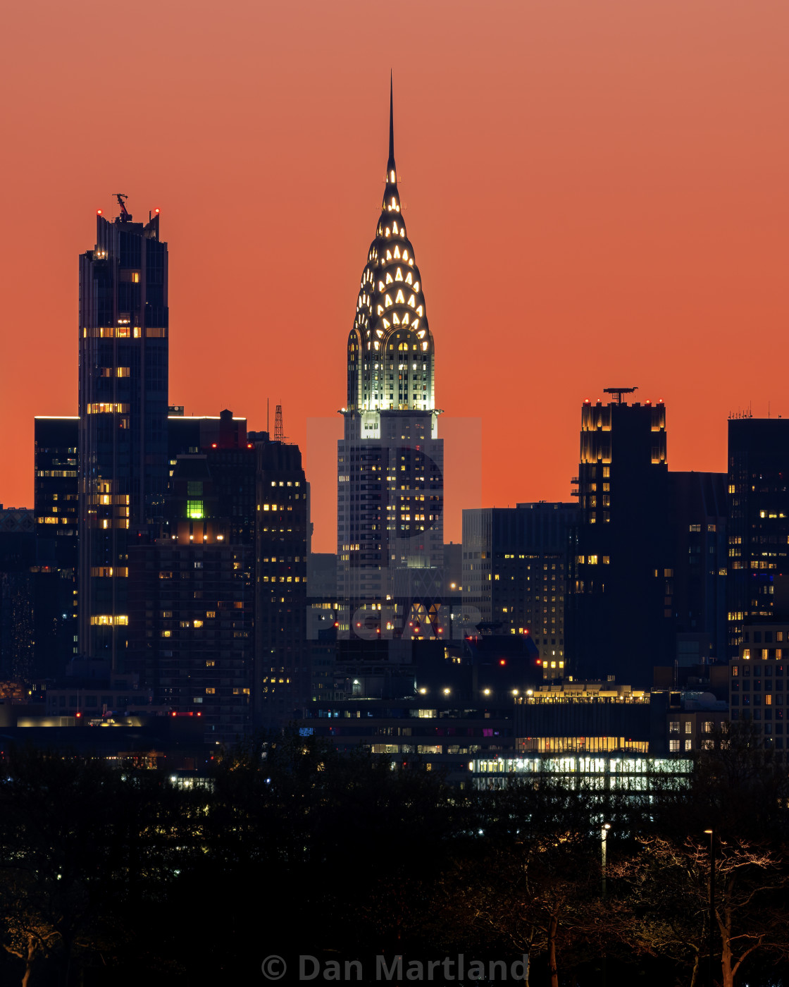 "Chrysler Building Pre Dawn" stock image