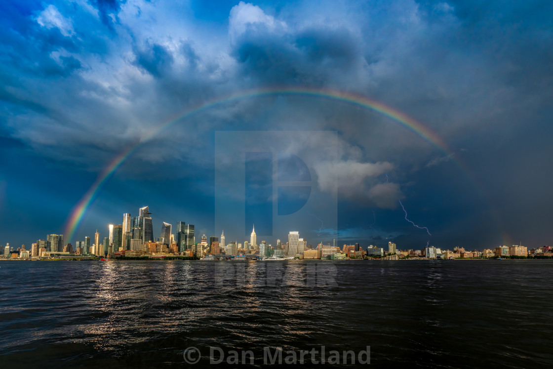 "Rainbows and Lightning bolts" stock image