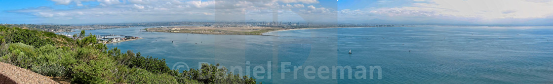 "Paroramic view of San Diego to Baja California" stock image