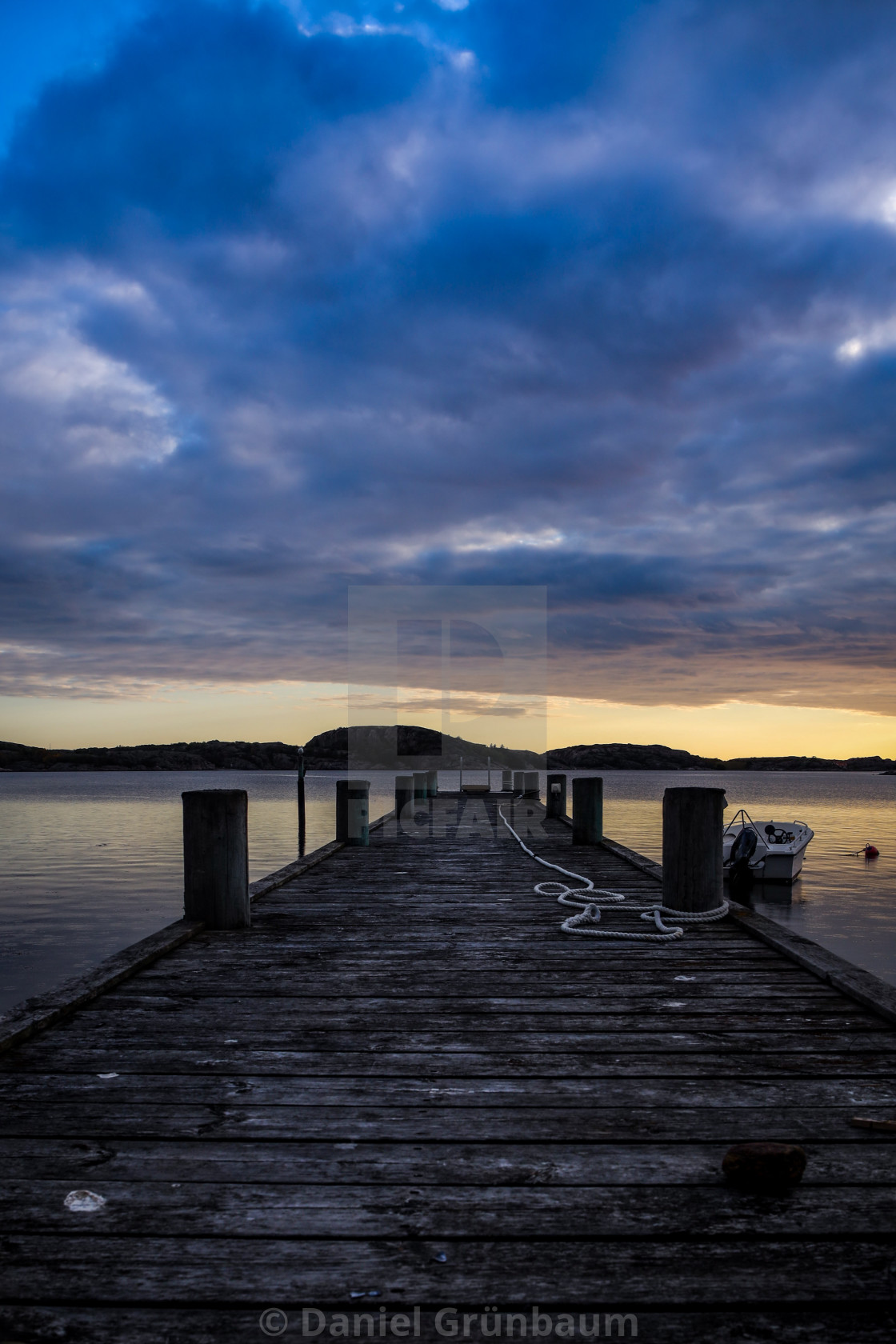 "Pier in sunset" stock image