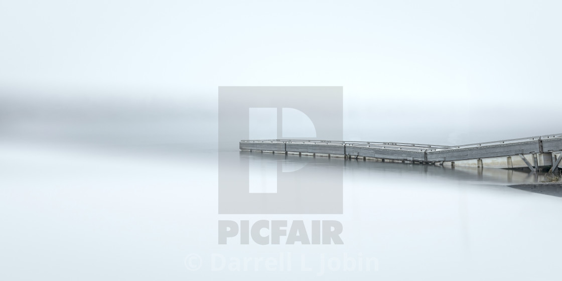 "Foggy dock" stock image