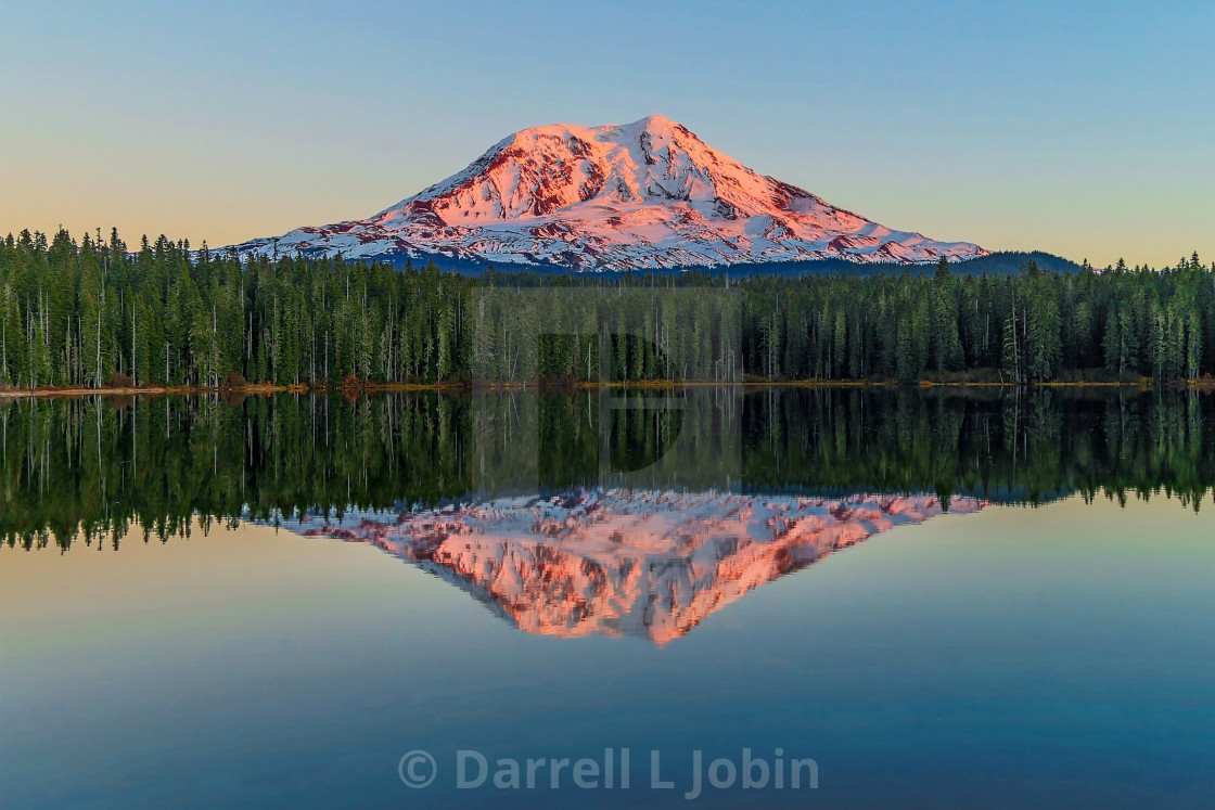 "Mt Adams sunset" stock image