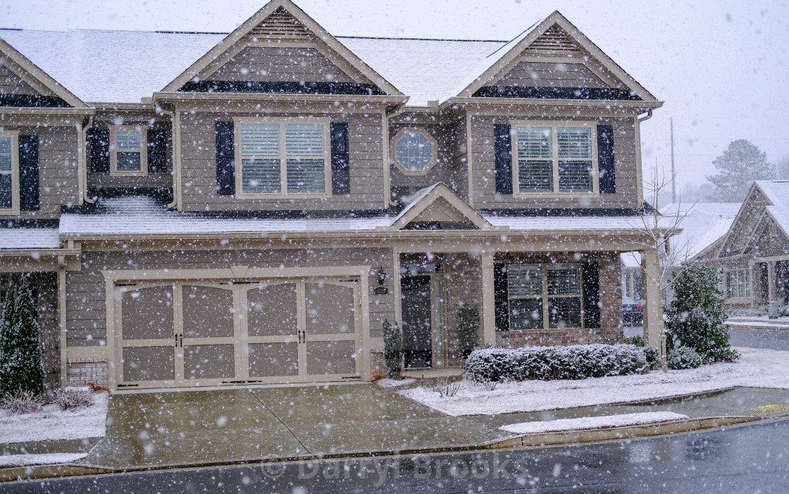 "Snow Falling on Townhouses" by Darryl Brooks - $10.81 "Snow Falling on Townhouses" stock image