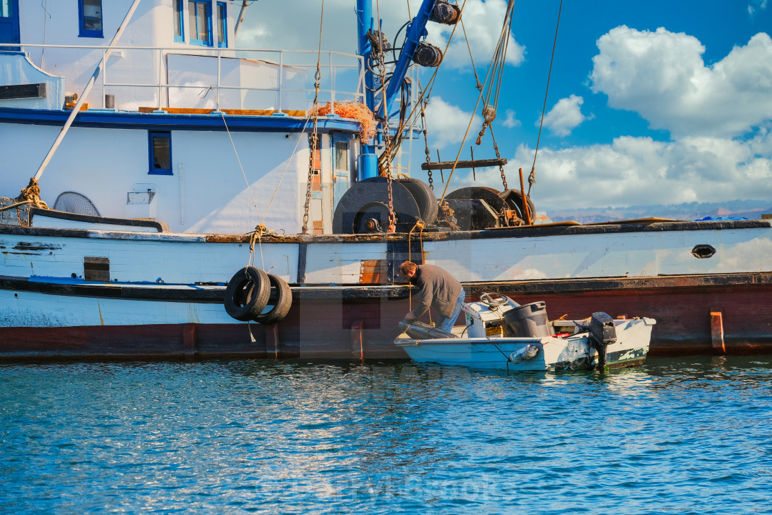 "Skiff at Fishing Trawler" by Darryl Brooks - $10.81 "Skiff at Fishing Trawler" stock image