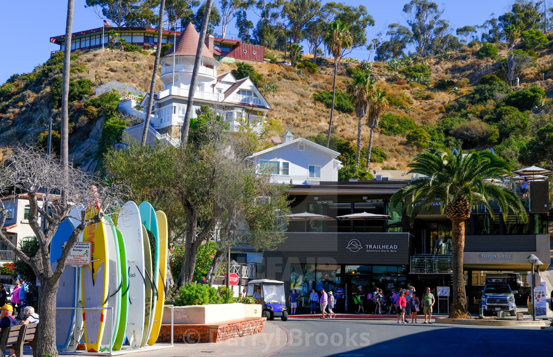 "Surfboards on Cresecent Avenue" by Darryl Brooks - $10.81 "Surfboards on Cresecent Avenue" stock image