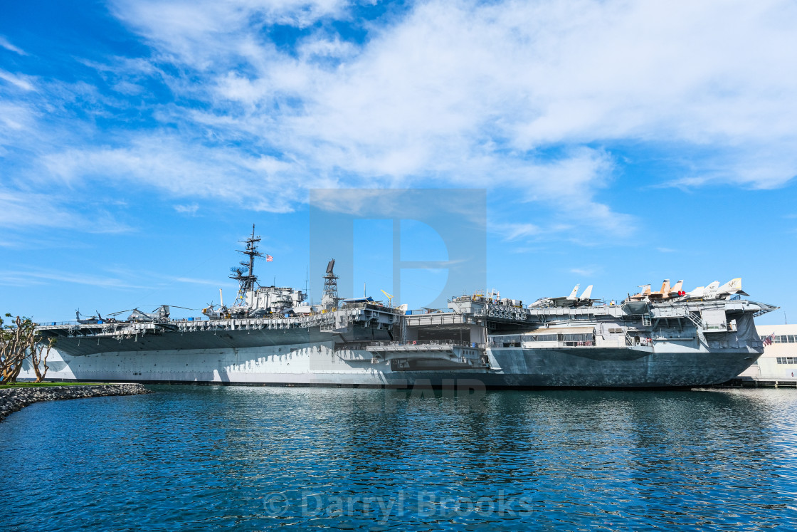 "USS MIdway in San Diego" by Darryl Brooks - $10.81 "USS MIdway in San Diego" stock image