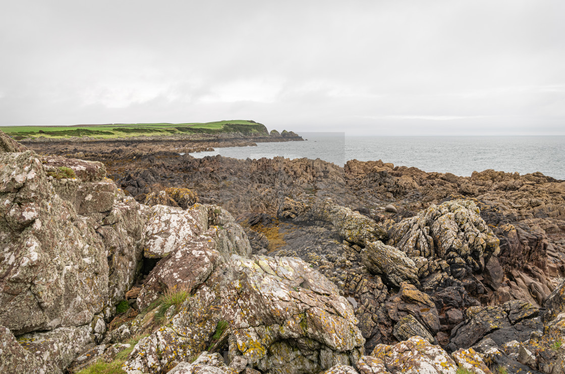 "Coastline of Garlieston Bay , Dumfries & Galloway, Scotland" stock image