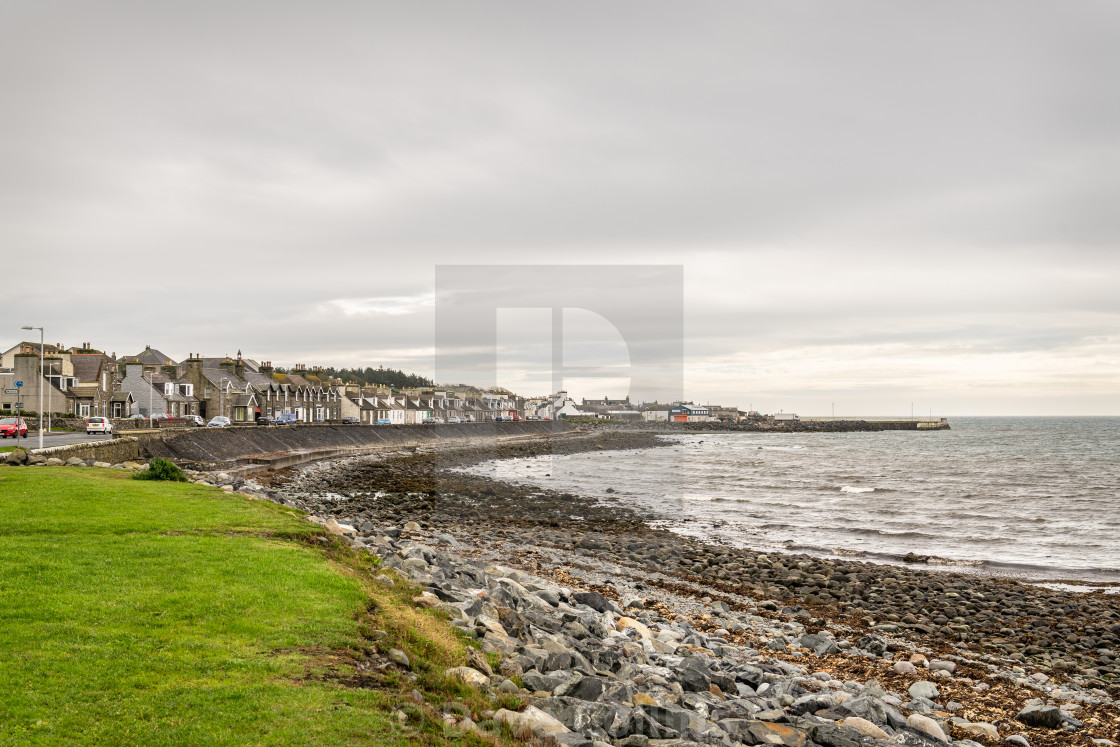 "The Coastline and town of Port William, Port William, Dumfries & Galloway, Scotland" stock image