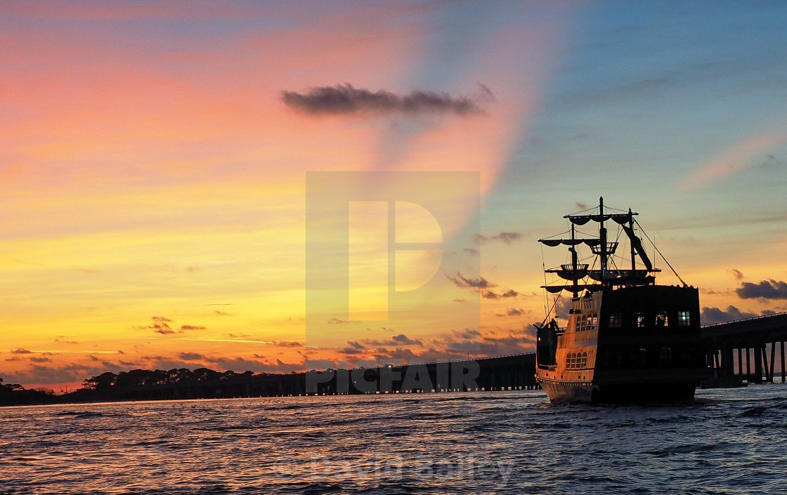 "A Pirate Looks at a Sunset" stock image