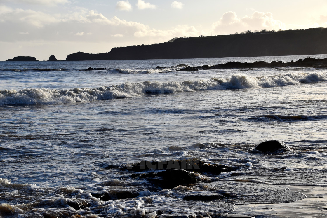 "A view of Monkstone head." stock image