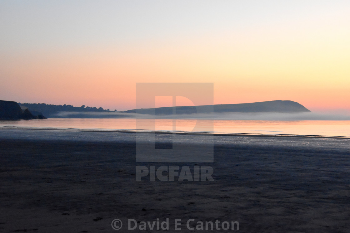 "A picture of Dinas head taken from Newport Pembrokeshire" stock image