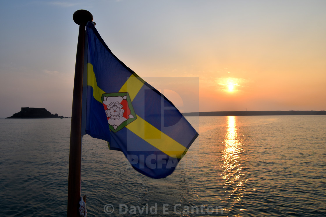 "Sunset in Pembrokeshire" stock image