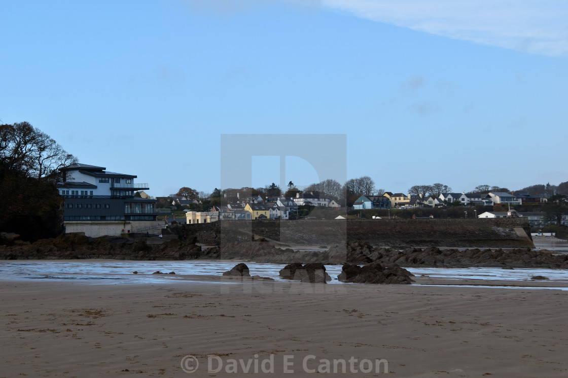 "Saundersfoot in November" stock image