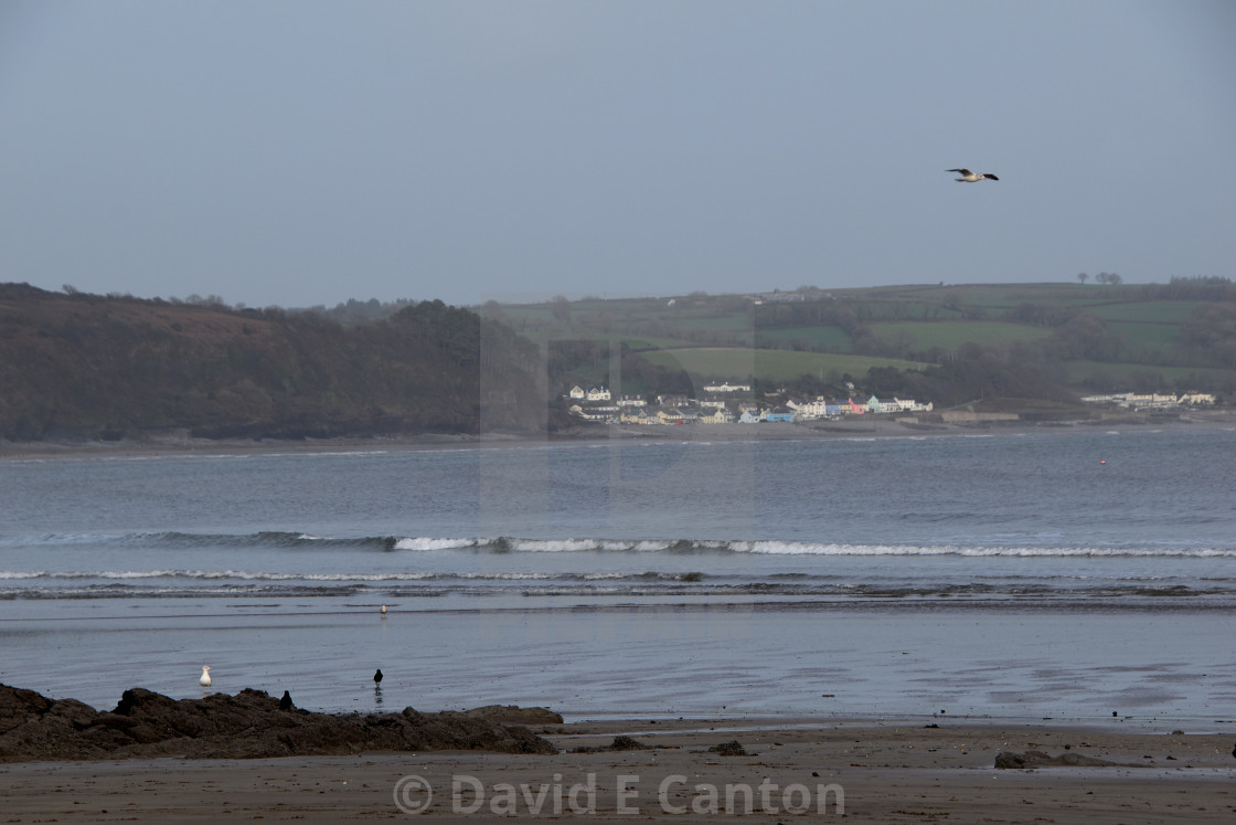 "A view of Amroth in November" stock image