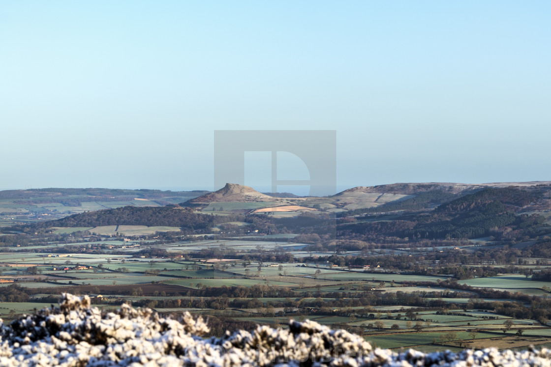 "Roseberry Topping from the Cleveland Way, North Yorkshire, UK" stock image