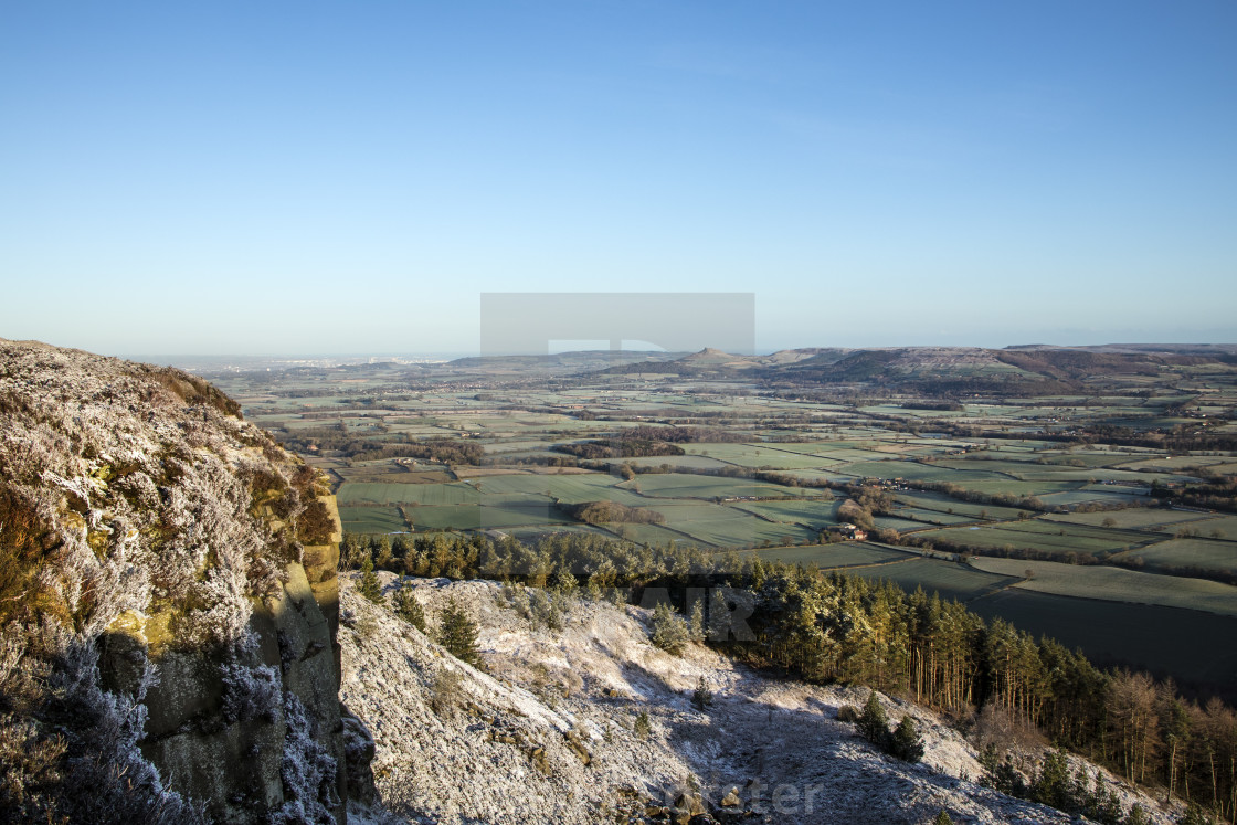 "Roseberry Topping from the Cleveland Way, North Yorkshire, UK" stock image