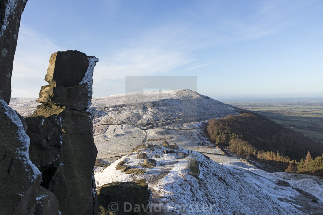 "View West from the Wainstones on the Cleveland Way, North Yorks, UK" stock image