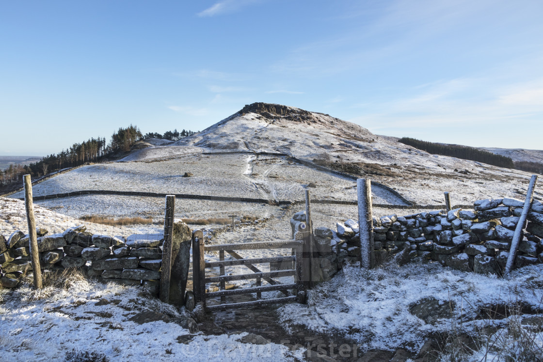 "The Wainstones in Winter, Cleveland Way, North Yorkshire, UK" stock image