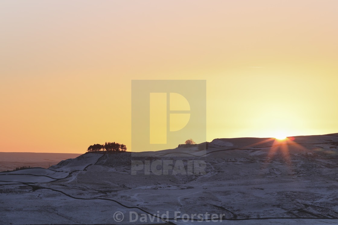 "The Ancient Burial Mound of Kirkcarrion, Teesdale, County Durham, UK" stock image