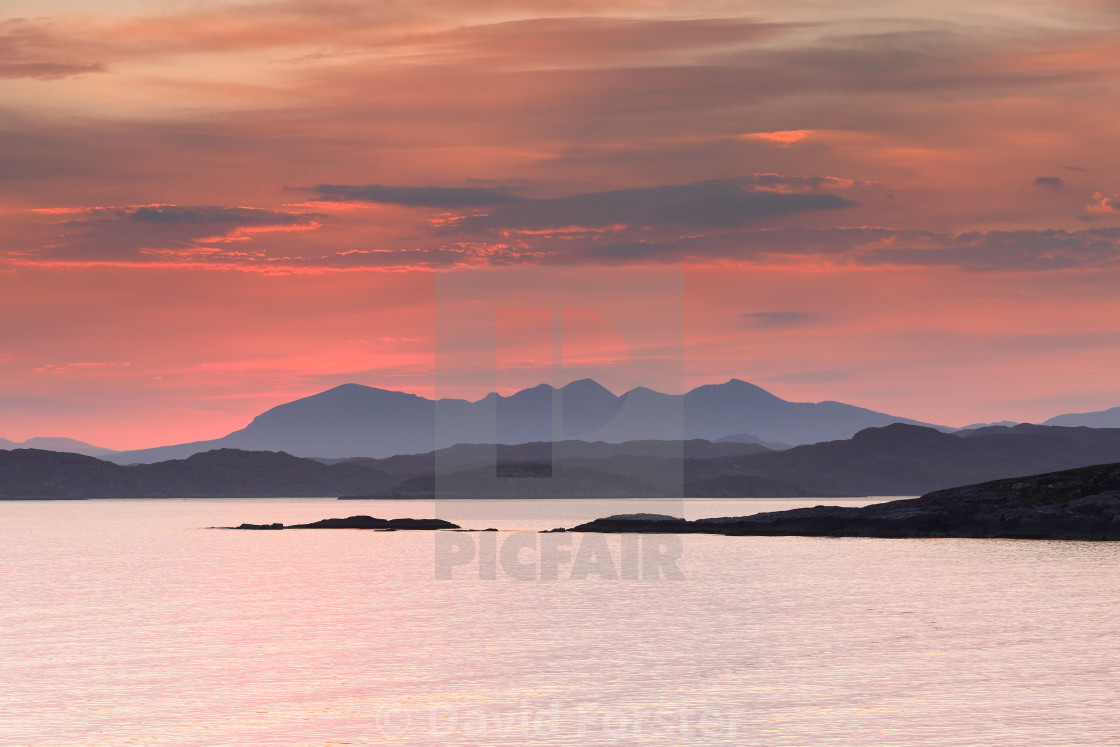 "Inverpolly at Dawn, Scotland, UK" stock image