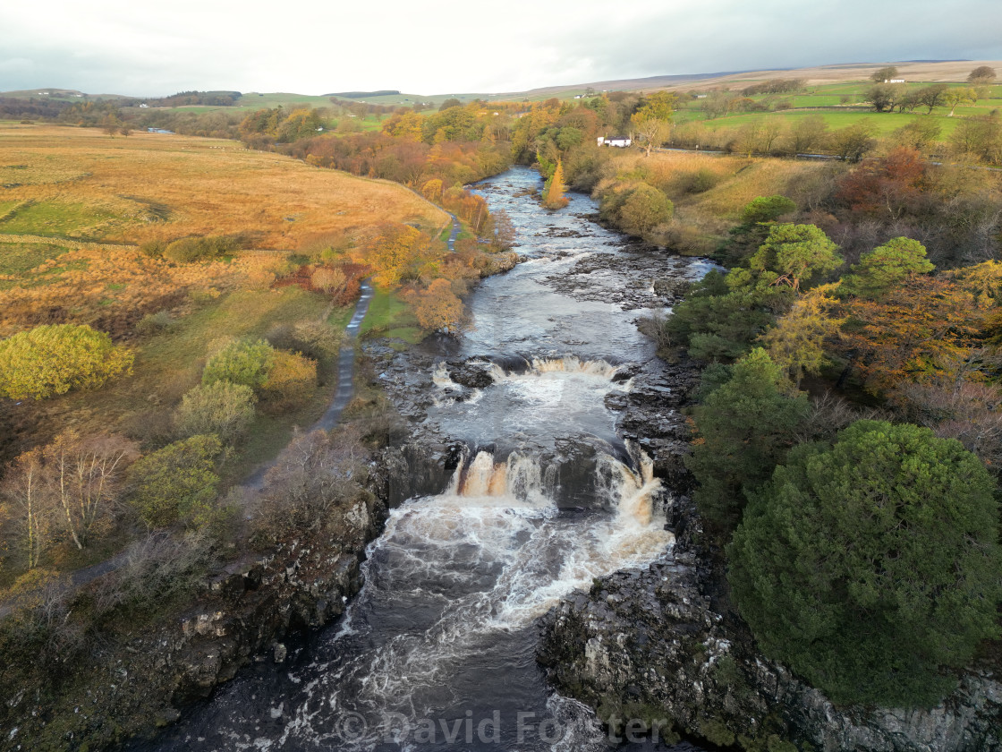 "Low Force and the River Tees in Autumn, Teesdale" stock image