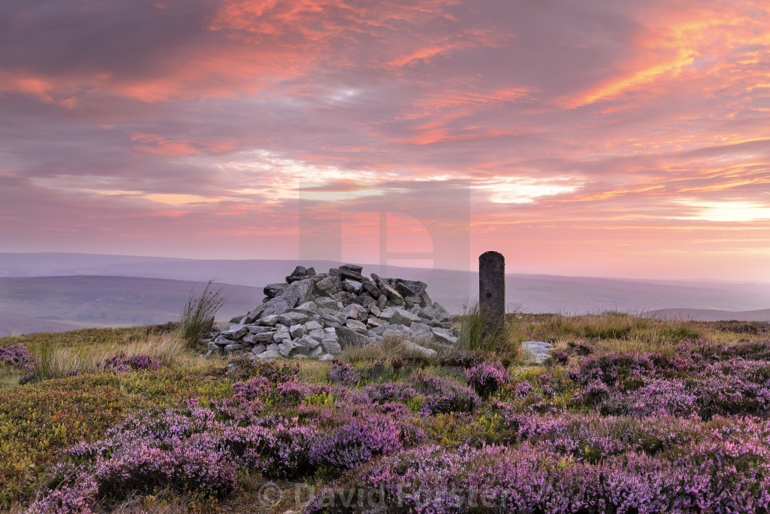 "Long Man Dawn. Weardale/Teesdale Border, UK" stock image