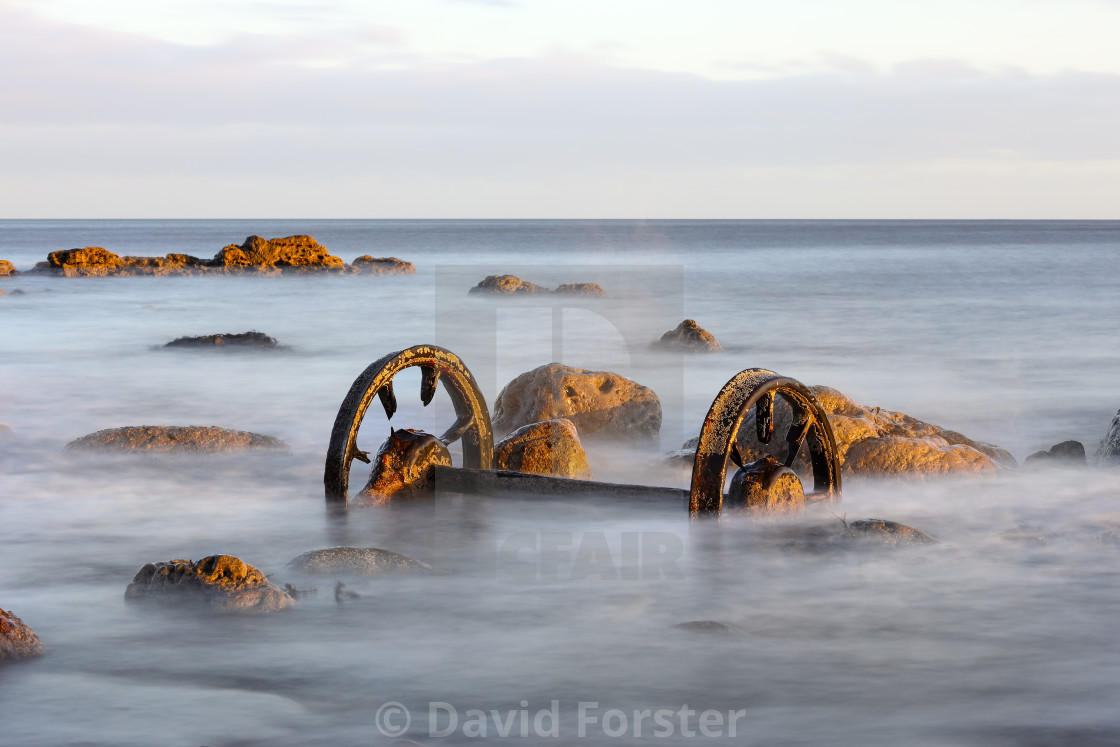 "Seaham Wheels, Chemical Beach, Seaham County Durham, UK" stock image