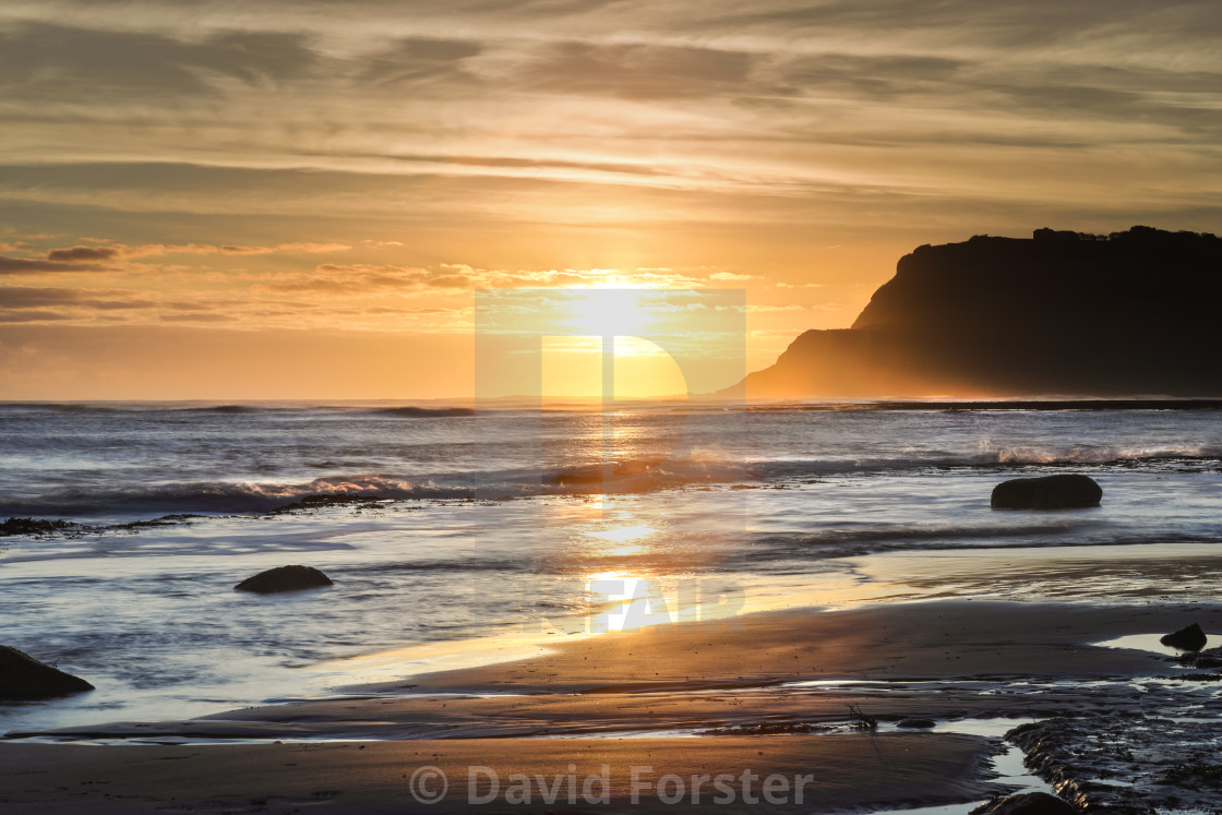 "Robin Hood’s Bay Sunrise, North Yorkshire, UK" stock image