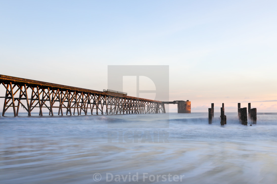 "Steetley Pier, Hartlepool, County Durham, UK." stock image