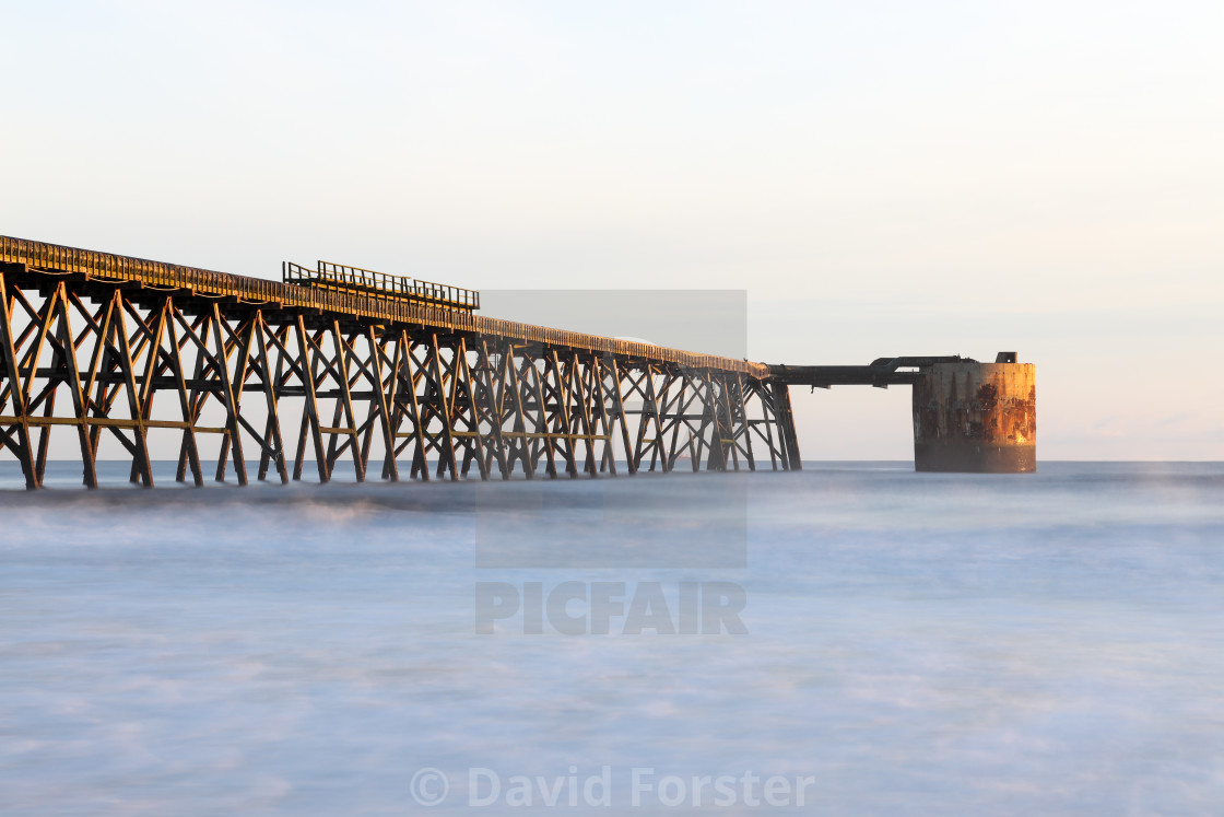 "Steetley Pier, Hartlepool, County Durham, UK." stock image