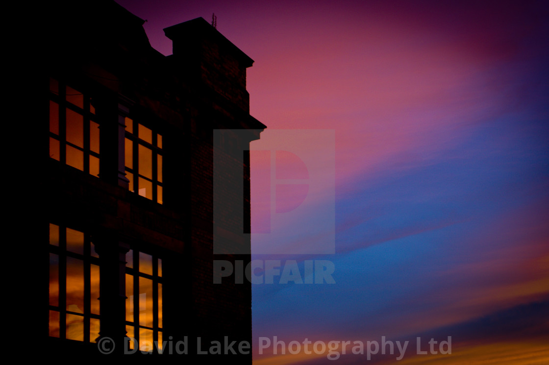 "My Manchester - Sunset Over Whitworth Street" stock image