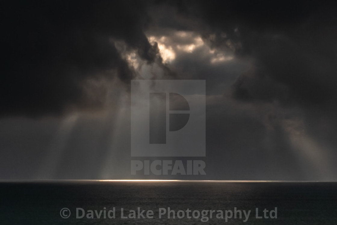 "My World - Sun, Rays, Cloud & Sea, Cadiz" stock image