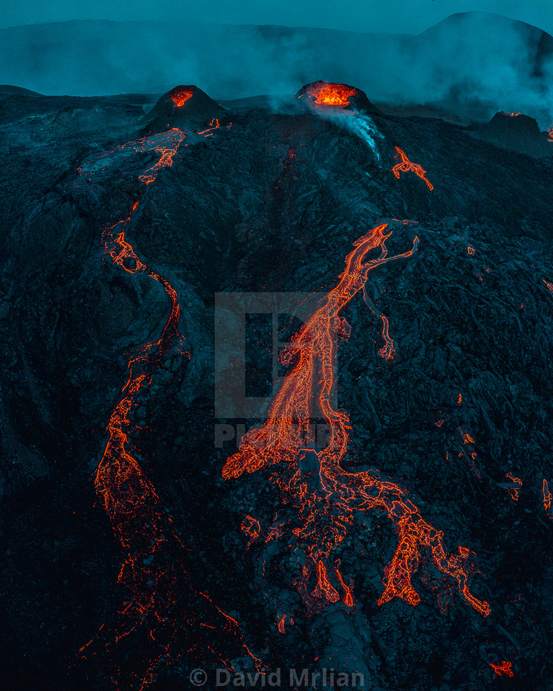 "Fagradalsfjall ICELAND VULCANO DRONE" stock image