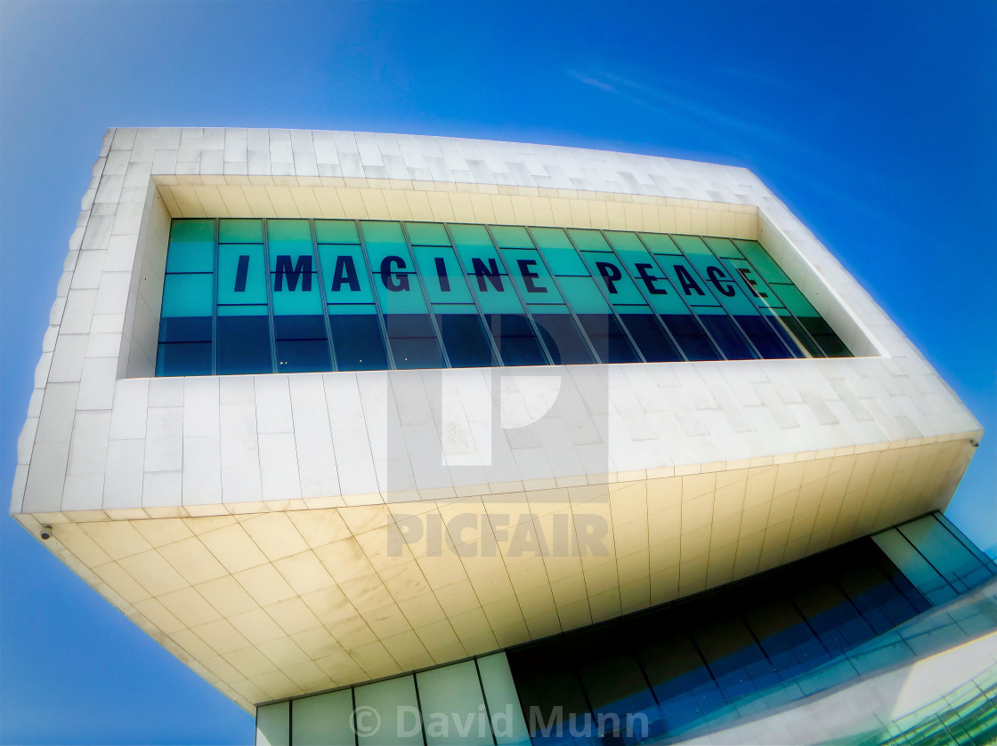 "River Facing window of The Museum of Liverpool" stock image