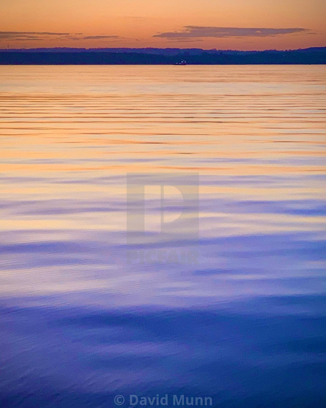 "The Sun Sets on The River Mersey" stock image