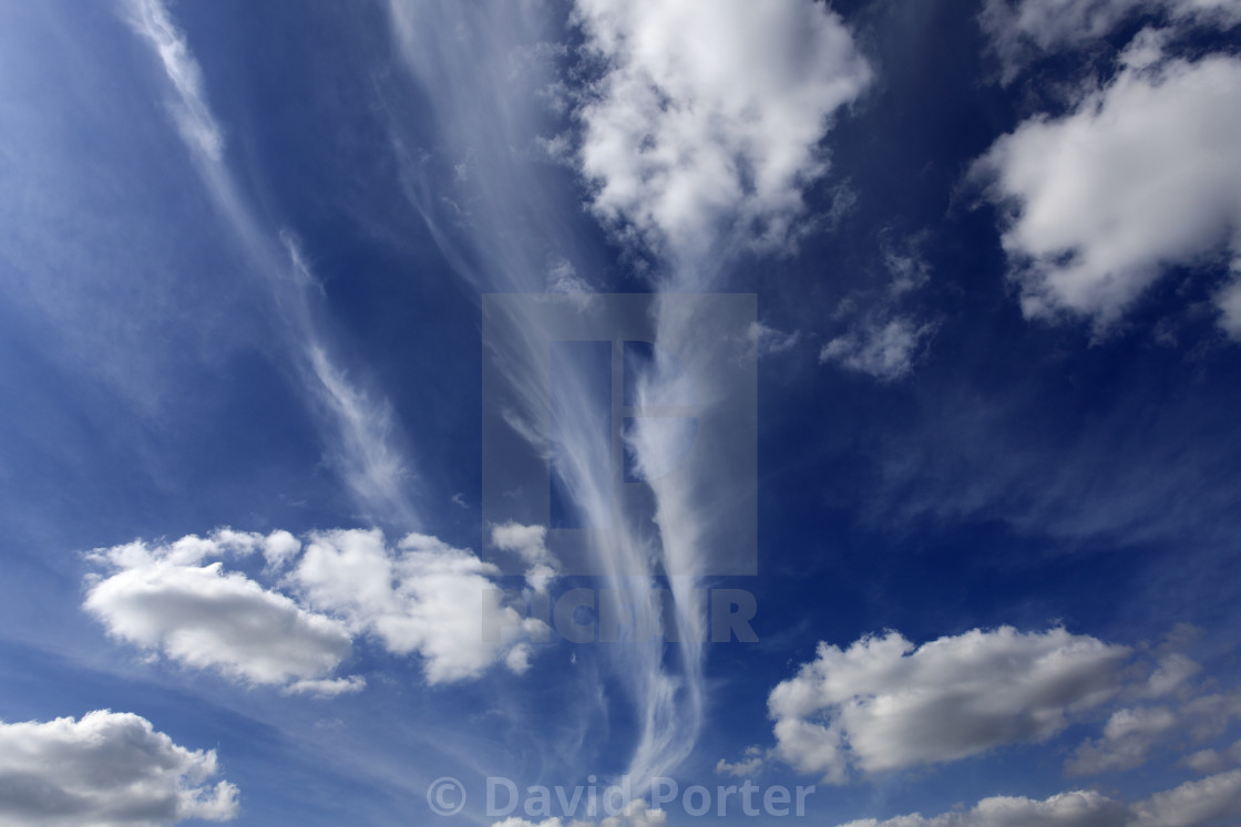 Cirrus Clouds And Cumulus Humilis Clouds In A Deep Blue Sky License Download Or Print For 20 00 Photos Picfair