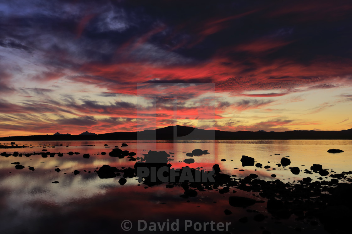"Sunset over the Gulf of Admiral Montt, Puerto Natales city, Patagonia, Chile,..." by David Porter - $25.11 "Sunset over the Gulf of Admiral Montt, Puerto Natales city, Patagonia, Chile,..." stock image