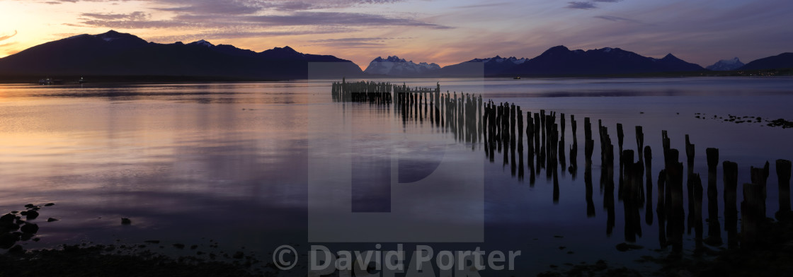 "Sunset over the Gulf of Admiral Montt, Puerto Natales city, Patagonia, Chile,..." by David Porter - $25.11 "Sunset over the Gulf of Admiral Montt, Puerto Natales city, Patagonia, Chile,..." stock image