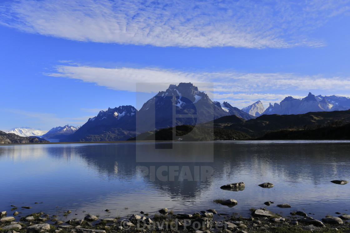 "View over Lago Grey, Torres del Paine National Park, Magallanes region,..." by David Porter - $18.85 "View over Lago Grey, Torres del Paine National Park, Magallanes region,..." stock image