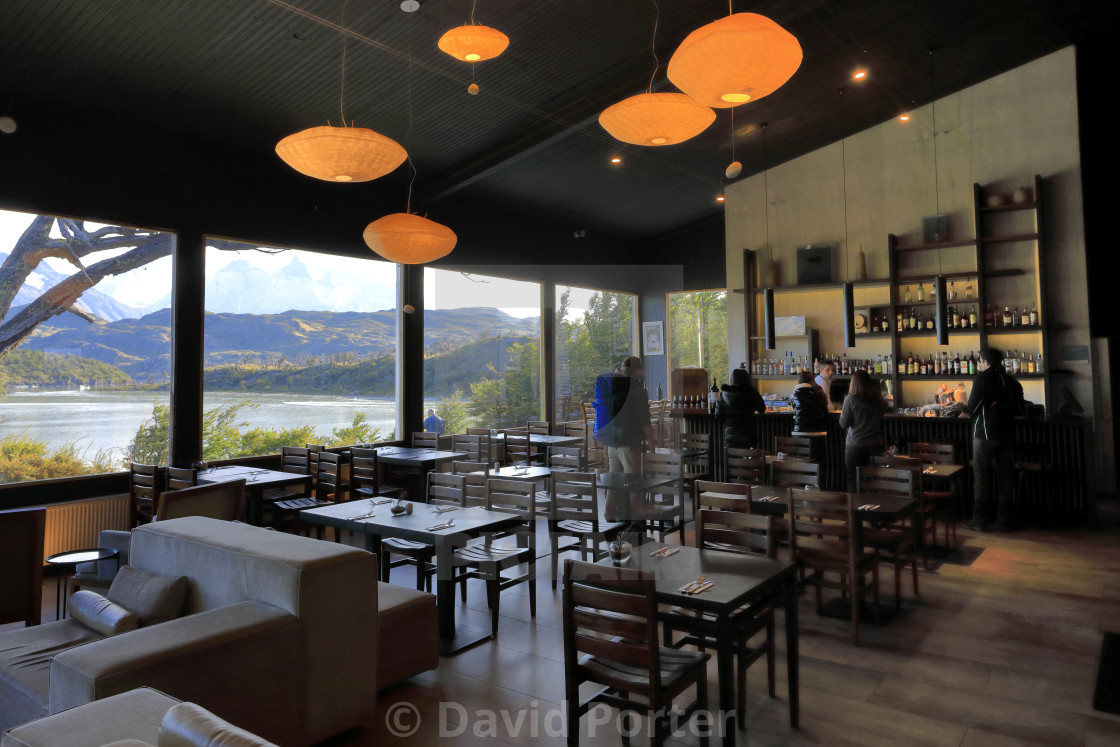 "View of the Hotel Lago Grey, Torres del Paine National Park, Magallanes..." by David Porter - $18.85 "View of the Hotel Lago Grey, Torres del Paine National Park, Magallanes..." stock image