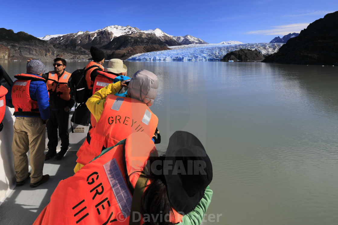 "People on a boat trip at the Grey Glacier, Lago Grey, Torres del Paine..." by David Porter - $18.85 "People on a boat trip at the Grey Glacier, Lago Grey, Torres del Paine..." stock image