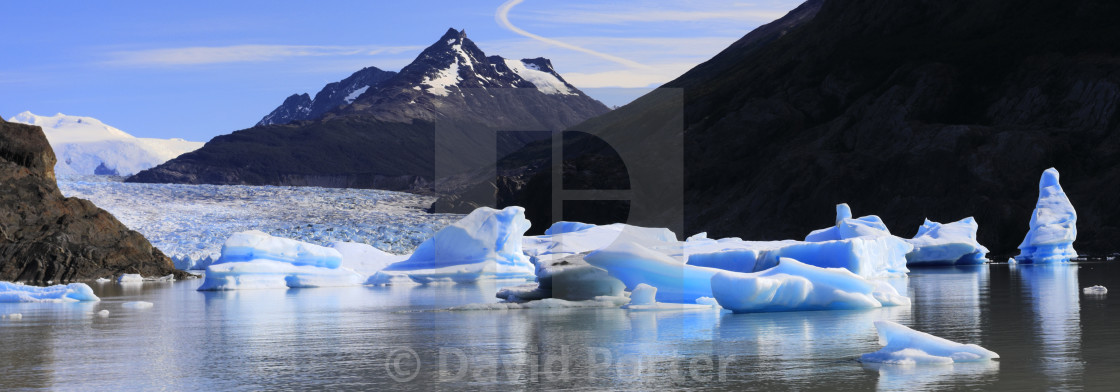 "View of the Grey Glacier, Lago Grey, Torres del Paine National Park,..." by David Porter - $18.83 "View of the Grey Glacier, Lago Grey, Torres del Paine National Park,..." stock image