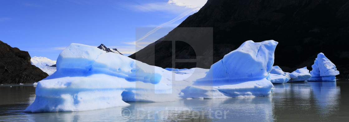 "View of the Grey Glacier, Lago Grey, Torres del Paine National Park,..." by David Porter - $18.85 "View of the Grey Glacier, Lago Grey, Torres del Paine National Park,..." stock image