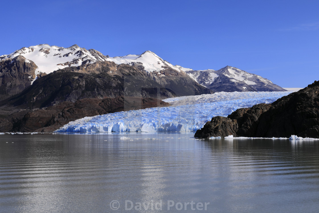 "View of the Grey Glacier, Lago Grey, Torres del Paine National Park,..." by David Porter - $18.85 "View of the Grey Glacier, Lago Grey, Torres del Paine National Park,..." stock image