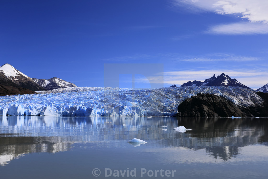 "View of the Grey Glacier, Lago Grey, Torres del Paine National Park,..." by David Porter - $18.85 "View of the Grey Glacier, Lago Grey, Torres del Paine National Park,..." stock image