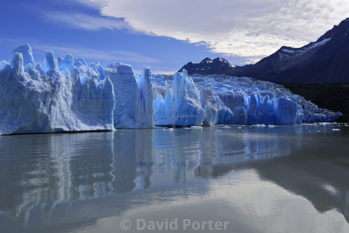 "View of the Grey Glacier, Lago Grey, Torres del Paine National Park,..." by David Porter - $18.85 "View of the Grey Glacier, Lago Grey, Torres del Paine National Park,..." stock image