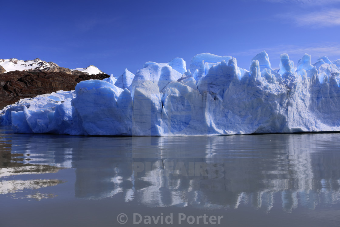 "View of the Grey Glacier, Lago Grey, Torres del Paine National Park,..." by David Porter - $18.85 "View of the Grey Glacier, Lago Grey, Torres del Paine National Park,..." stock image